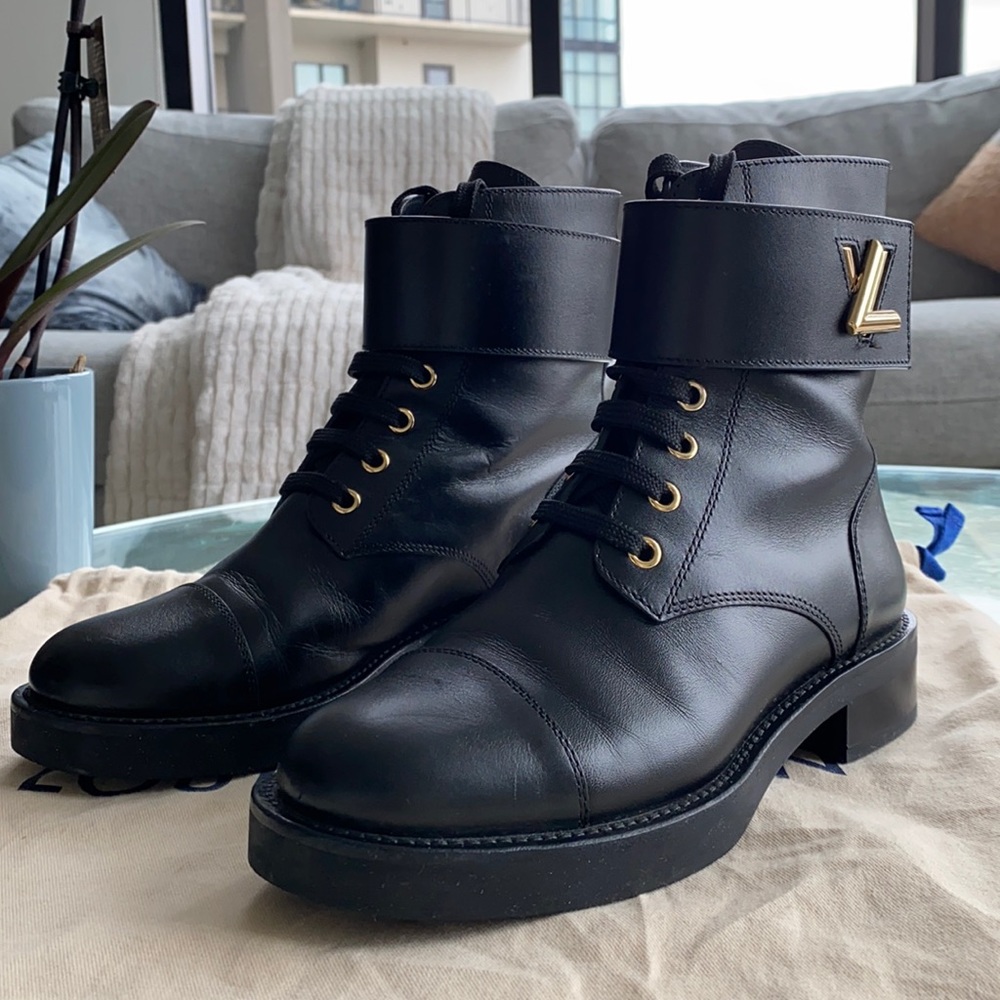 Louis Vuitton Combat Boots Sz 36.5